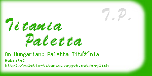 titania paletta business card
